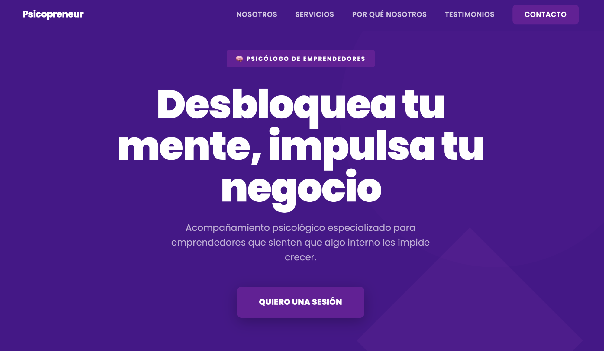 Psicopreneur — web generada con Neolo Express